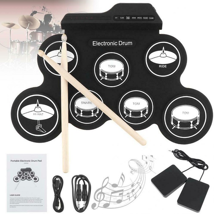 High Quality Silicon Drum Pad  - Musical Instrument Set recension och pris