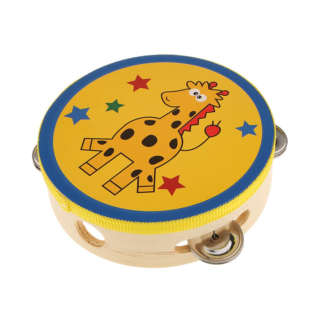 Wooden Tambourine Small Hand P - Musical Instrument Kids recension och pris