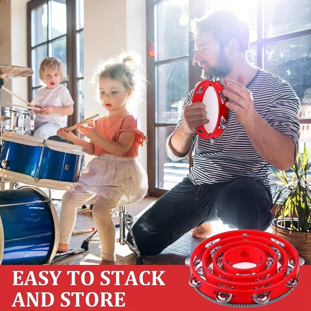 4/6/8/10 Inch Hand Held Drum M - Musical Instrument Kids recension och pris