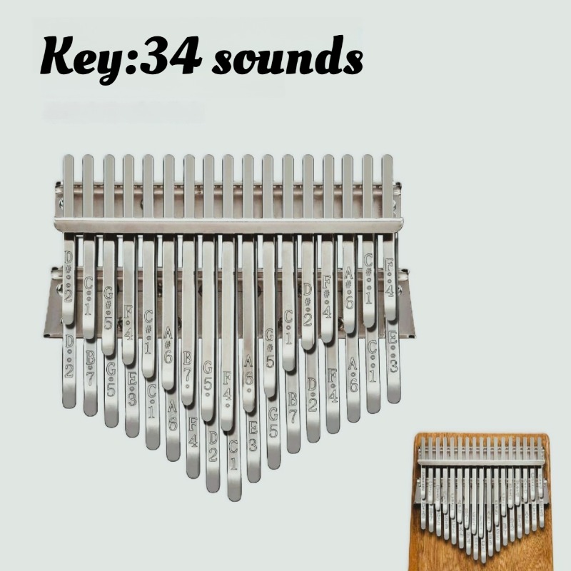 Metal 34 Key Kalimba Accessori - Musical Instrument Qin recension och pris