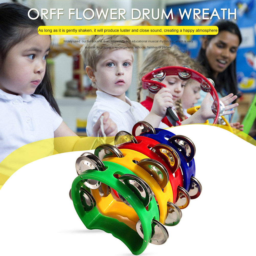 4pcs Tambourine Jingles Rattle - Musical Instrument Kids recension och pris