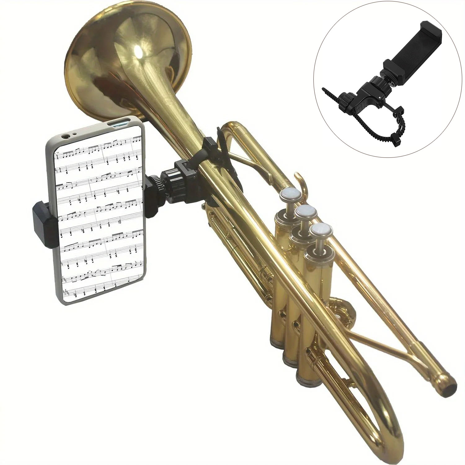 Metal Music Lyre Clip Phone St - Musical Instrument Trumpet recension och pris