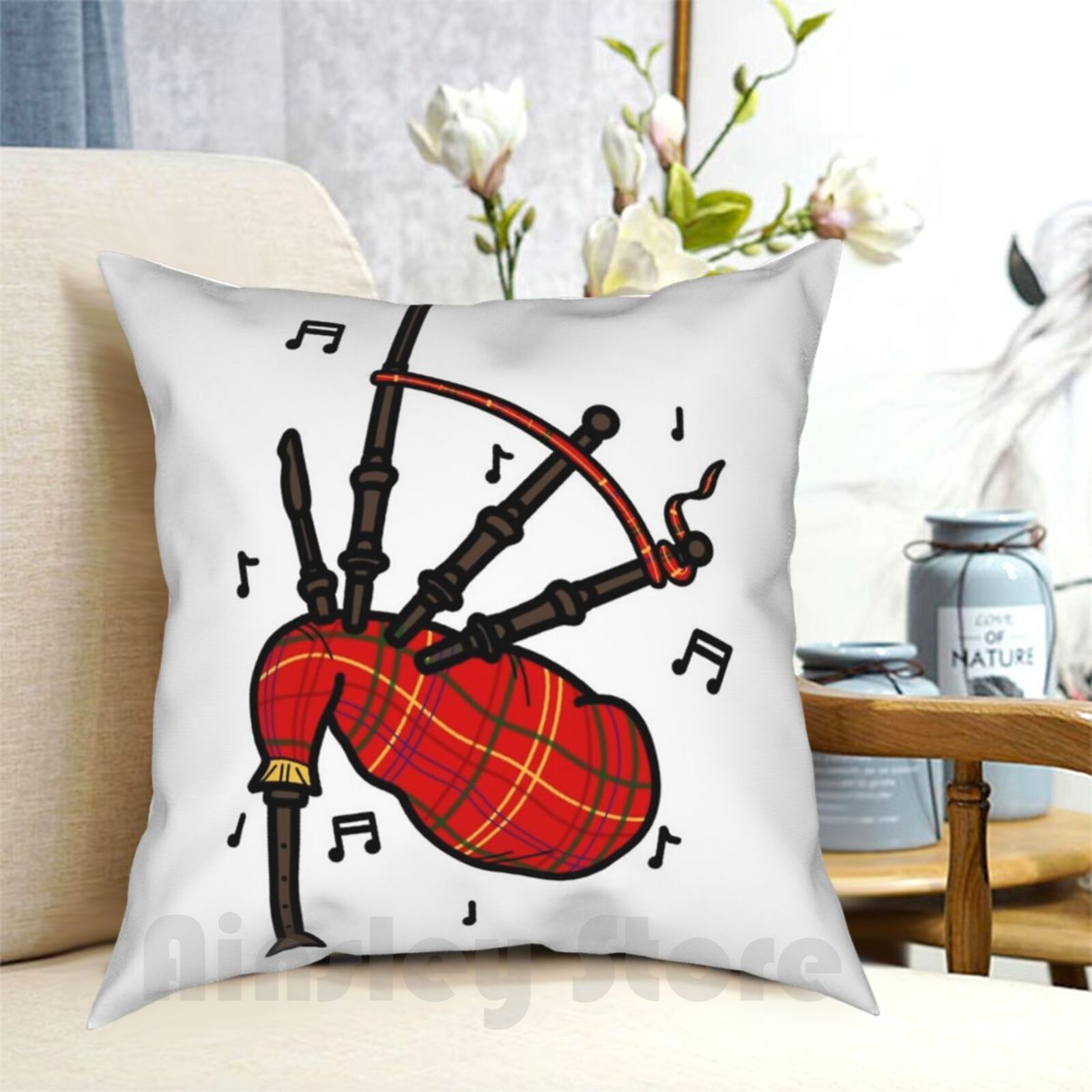 Bagpipes Pillow Case Printed H - Musical Instrument Of Scotland recension och pris