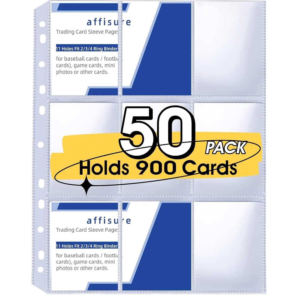 50 Pack 9 Pocket Card Sleeves  - Cajon Musical Instrument recension och pris