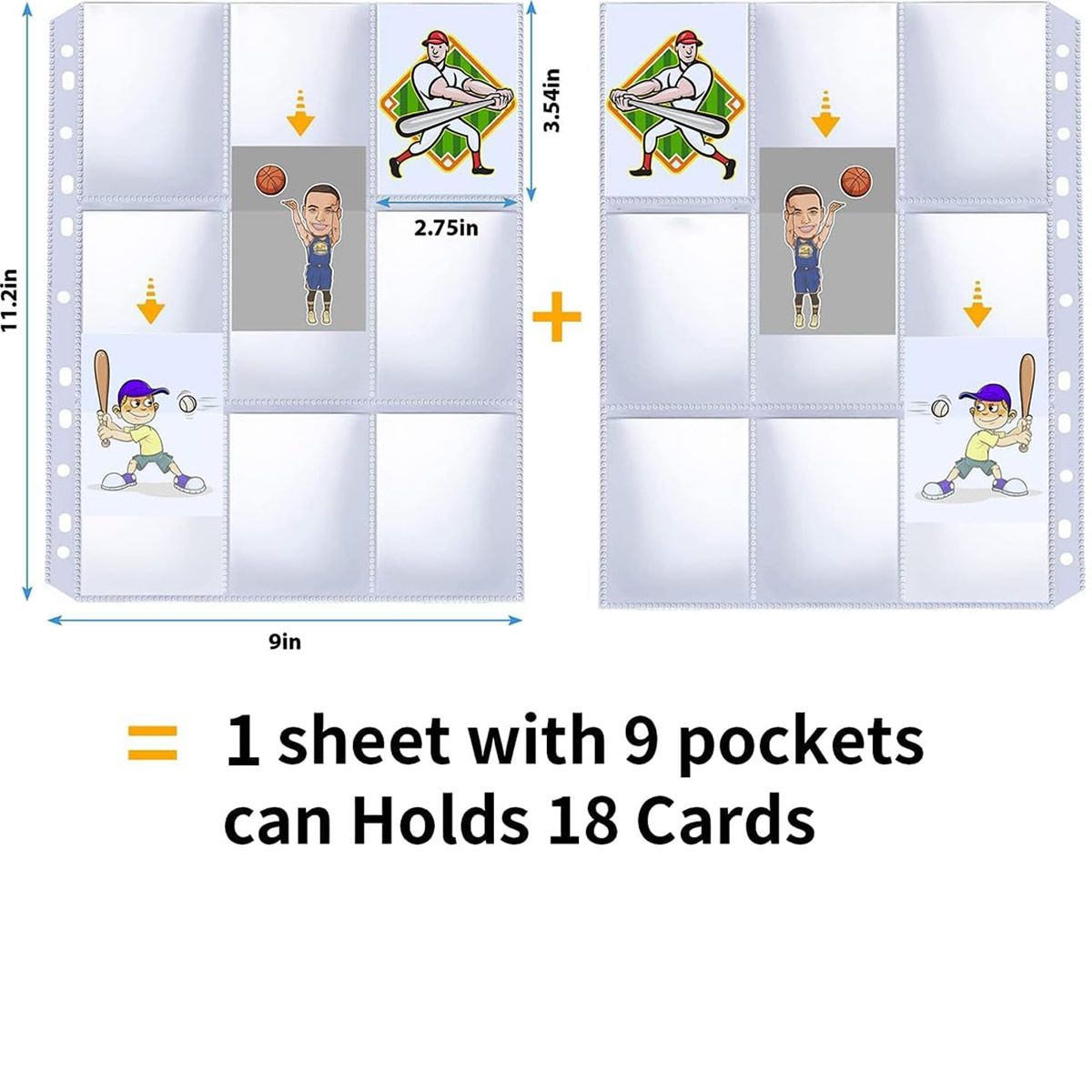 50 Pack 9 Pocket Card Sleeves  - Cajon Musical Instrument recension och pris