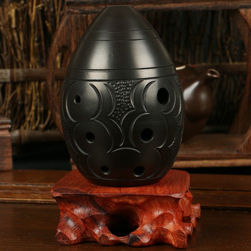 8 Holes Ocarina Black Portable - Musical Instrument Qin recension och pris