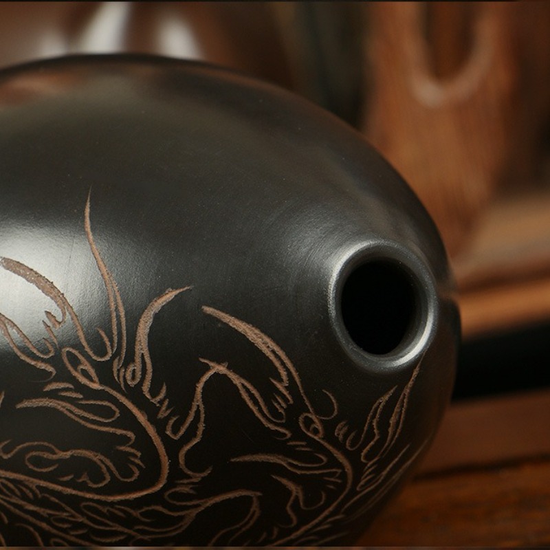 8 Holes Ocarina Black Portable - Musical Instrument Qin recension och pris